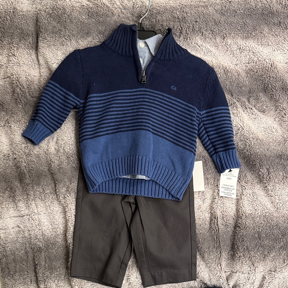 Calvin Klein Navy and Black Kids Matching Set